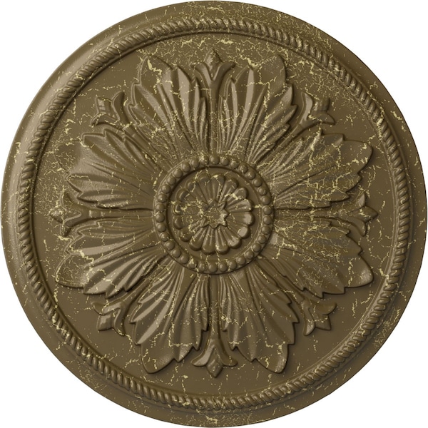 Ekena Millwork Kaya Ceiling Medallion (Fits Canopies up to 5 1/4"), 23 5/8"OD x 1 1/2"P, Mississippi Mud Crackle CM23KAMMC - main